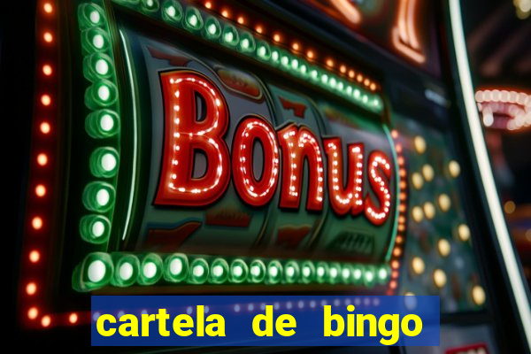 cartela de bingo cha de panela